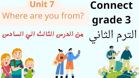 كونكت الترم الثاني الصف الثالث الابتدائي الوحدة السابعة Connect  grade 3 unit 7(where are you from)