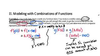 Combinations of Functions (Part 2): Applications and Modeling