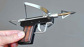 Homemade  crossbow Gun. Deep modification and test
