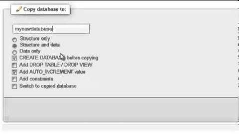 How to copy a database in phpMyAdmin