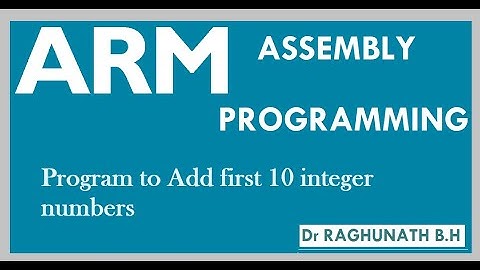 #BEC601   ARM ALP  to Add first 10 integer numbers