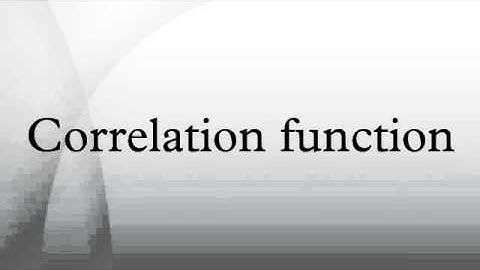Correlation function