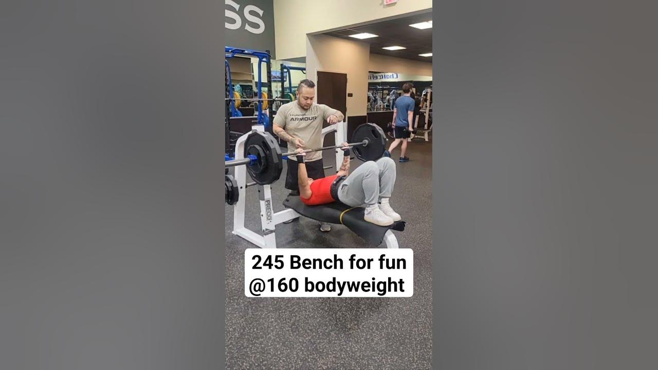 245 Bench Press for fun gym shorts shortvideo bench fitness 