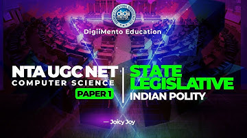 NTA UGC NET Paper 1 | State legislature | Computer Science
