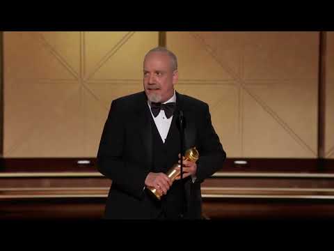 Paul Giamatti Wins Best Male Actor Motion Picture MusicalComedy I 81St Annual Golden Globes