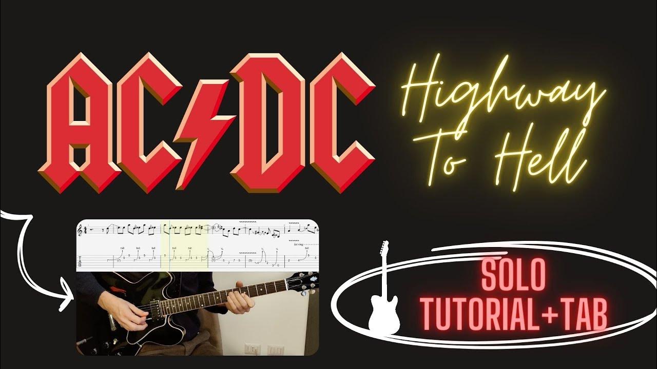 AC/DC Highway To Hell (Guitar Solo Tutorial + TAB) YouTube