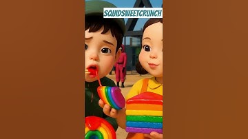 Squid Game AI Edible Slime Rainbow ASMR #squidgame #squidgame2 #ai #asmr #shorts  #edibleslime