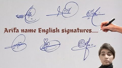 Arifa name signatures#english sign#easy signature#name signature with arooj