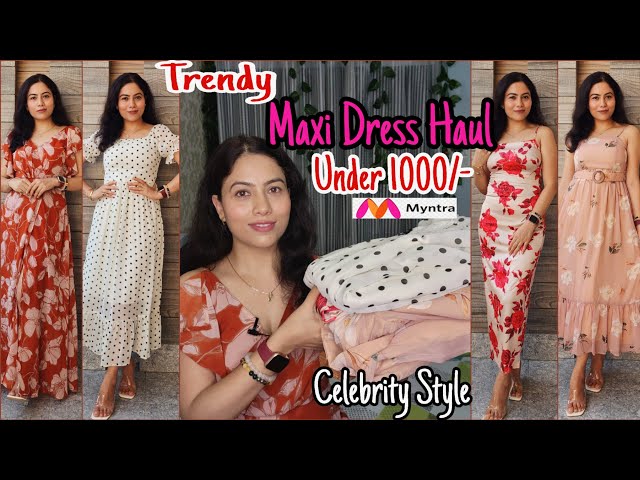 Monsoon Maxi Dresses ♥️, Myntra Maxi Dress Haul 🤩, Tryon, One Piece Dress, long Gown