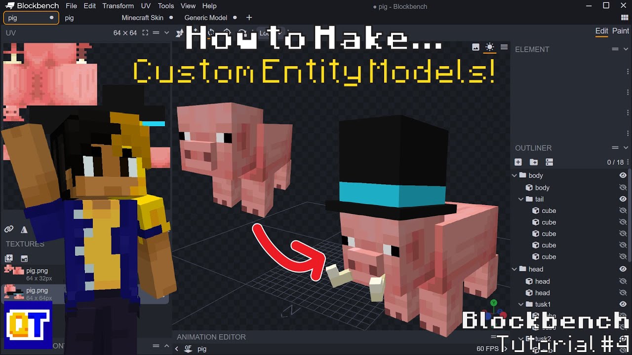Blockbench Tutorial How To Make Custom Entity Models MannyQUESO