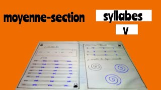 Moyenne-section _les syllabes du son (v) _la ligne enroulée _le chiffre 9 _devoirs du maison simple