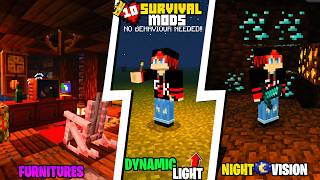 TOP 10 USEFUL SURVIVAL MODS FOR MINECRAFT PE 1.21 🔥| Best Survival Mods