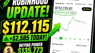 🚀 Robinhood Portfolio Update: Up $2,585 in One Day! | $112K Account