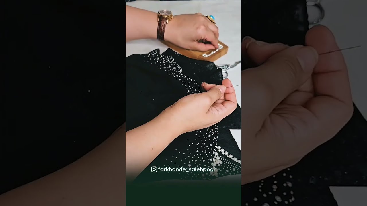 اموزش لبه دوزی شال مدرن💎🔥😍