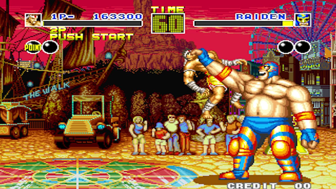 Fatal Fury 1 (Arcade): Stage 6: Dream Amusement Park: Terry Vs