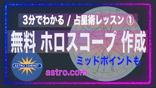 【無料ホロスコープ作成・ASTRO.COM】占星術レッスン①