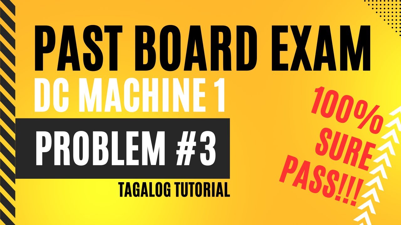 DC Machine Practice Problem Solving Tagalog Tutorial - Part 1 Problem 3 ...