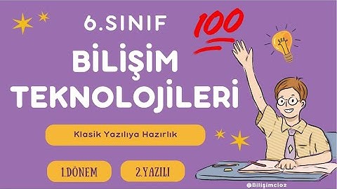 6. Sınıf 1. Dönem 2. Yazılı Hazırlık