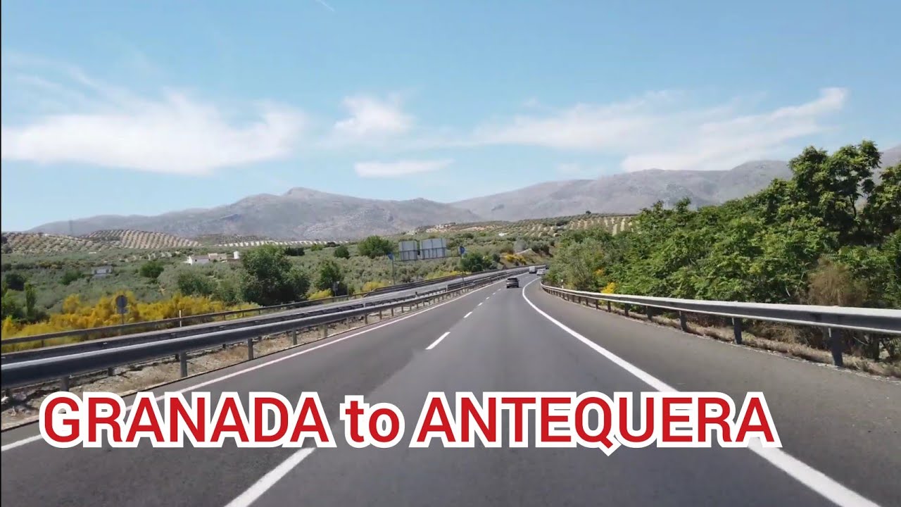 [4K Full Drive] from GRANADA to ANTEQUERA andalusia Spain Autovia