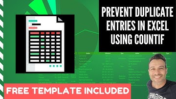 Prevent Duplicate Entries in Excel using COUNTIF