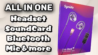 Synido Live Dock E10 - All in ONE portable HEADSET/Soundcard with Bluetooth