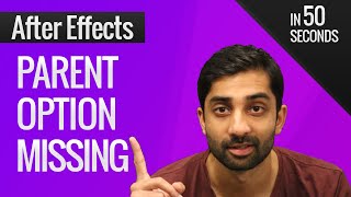 Famous Parent Option Missing/Not Showing in After Effects? Quick Tip For After Effects (CC 2020) Profile