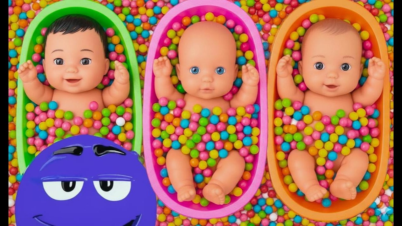 11 Minutes Satisfying with Full of 3 Rainbow BathTubs Candy with M&M's & Magic Slime Cutting Video