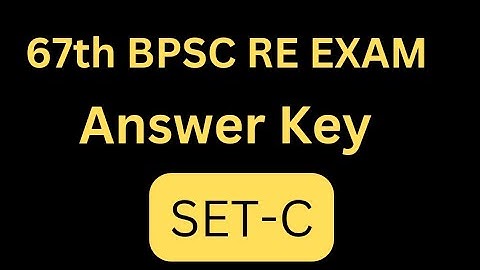 67th bpsc pt Re Exam Answer Key।bpsc 67th re exam answer key।cut off