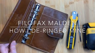 How I De-Ringed My Filofax Malden