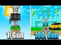 100 GÜNDE MİLYONER OLMAK 🤑 - Minecraft