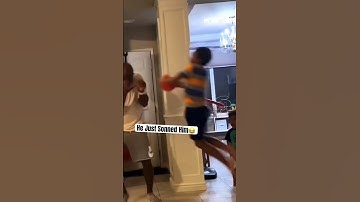 Look At Lil Bro 😂😂😂 #basketball