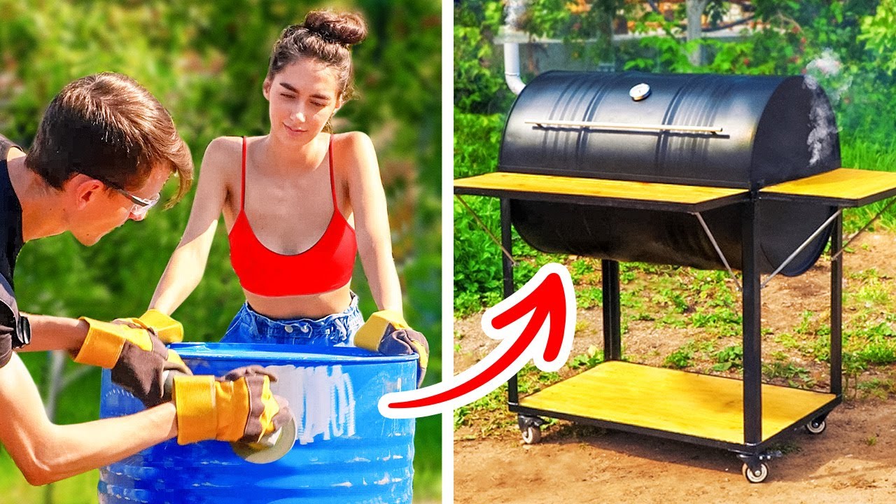 DIY GRILL AND GRILLING HACKS FOR A BBQ PARTY WITH FRIENDS