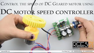 How to use 12-40V 10A Power DC motor speed controller | Control the speed of DC Geared motor