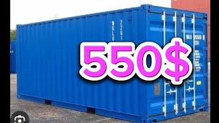 Бутун контейнерлар 550$ дан 600$ гача.
