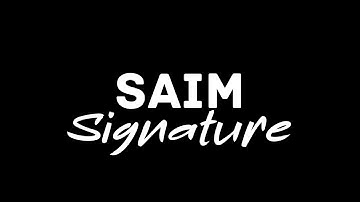 Saim Name Signature Style