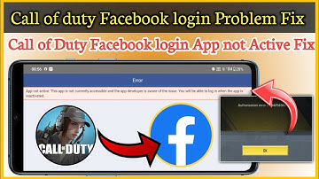 Call of duty Facebook login problem app not active | call of duty Facebook login authorization error