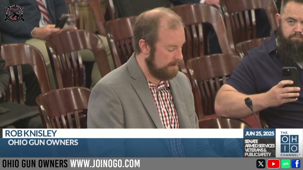 Rob Knisley Testifies in Support of SB214 | Suppressors Are NOT Dangerous Ordnance
