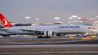 Turkish Airlines Boeing 777-300Er Tc-Jjg Landing At Lax.