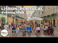 Lisbon portugal evening walk  4k  with captions