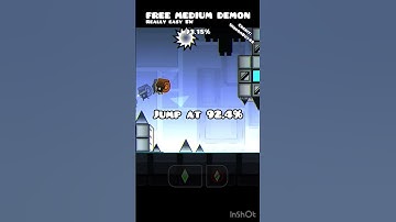 Absolutely FREE Medium demon!! (Easy secret way) #geometrydash #gd #shorts