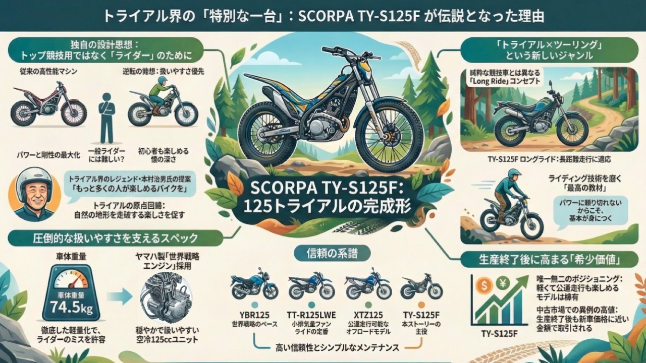 スコルパ TY-S125F】なぜ世界のプロが絶賛するのか？トライアルの神様