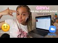 first day of school grwm + vlog (senior year...but make it online) | seasonsofshai