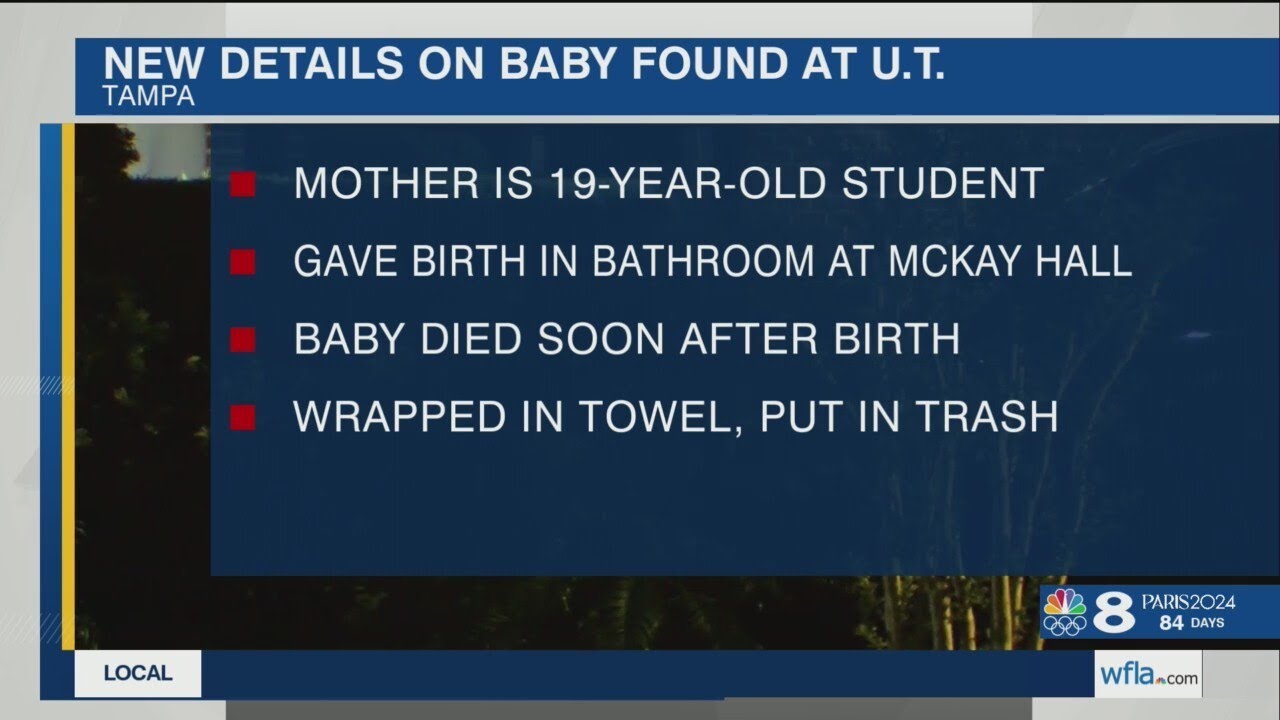 New details in case of newborn found in University of Tampa trash can ...
