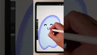 Cute pastel ghosts #cuteart #procreate #doodles #doodlesforbeginners #cuteghosts #easydoodles
