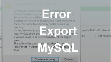 Corrigido o erro de exportar base de dados pelo MySQL Workbench