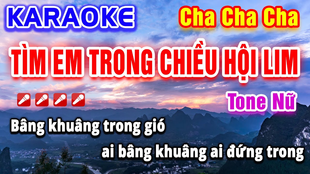 Tìm Em Trong Chiều Hội Lim Karaoke Tone Nữ Cha Cha Cha | Beat Hay Dễ Hát | PVQ Karaoke