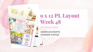 Project Life | 9 x 12 Layout | American Crafts | Rainbow Avenue | Kitaholic Kits