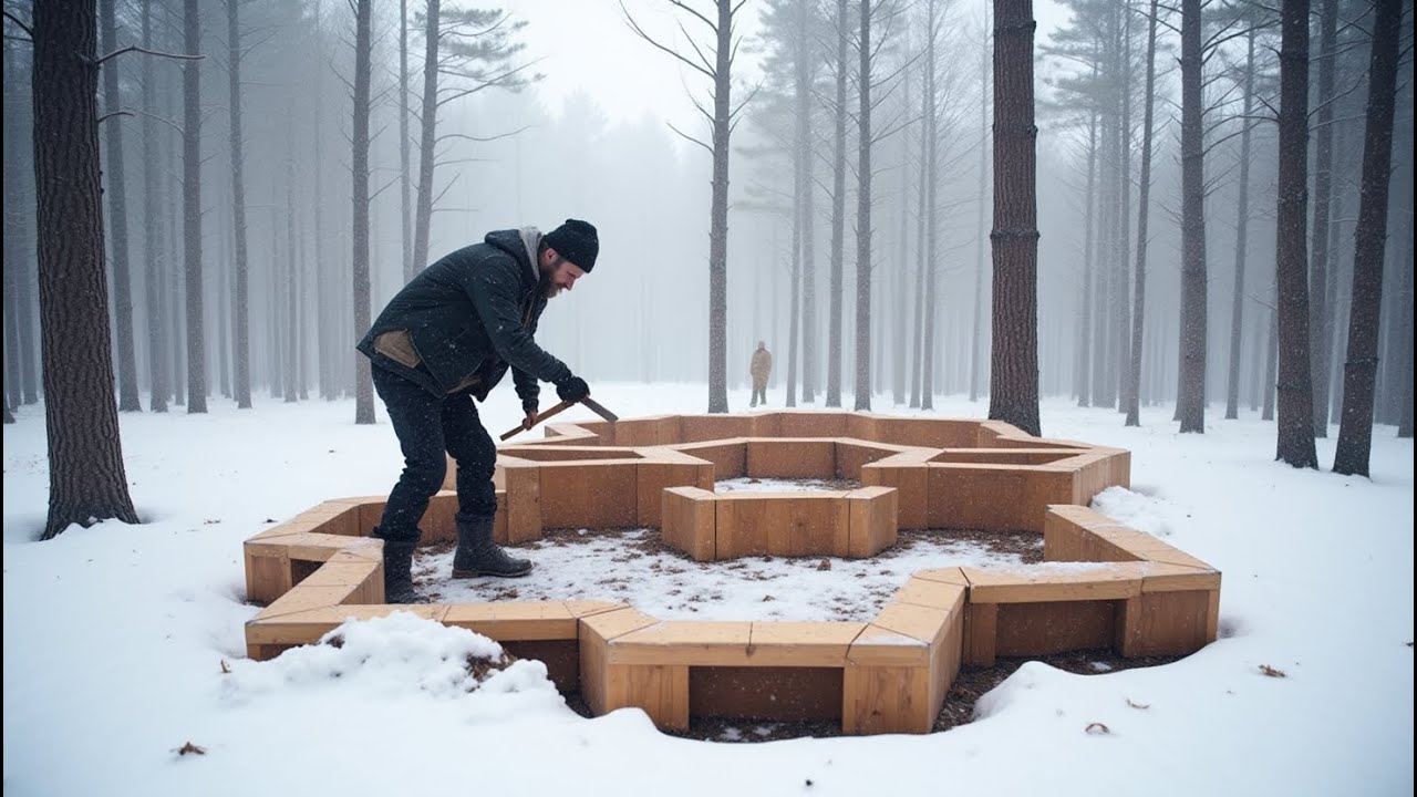 Man builds his own underground cabin | Start to Finish by 