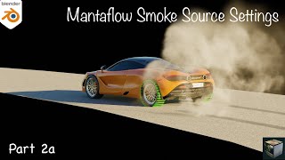 Blender Tutorial | Mantaflow Smoke Source settings during Car drift animation screenshot 5