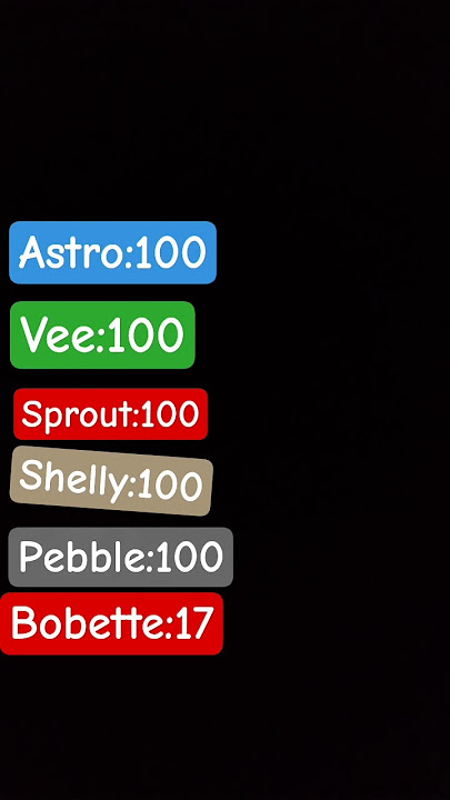 yea i got alll mains exsept bobette and bassie